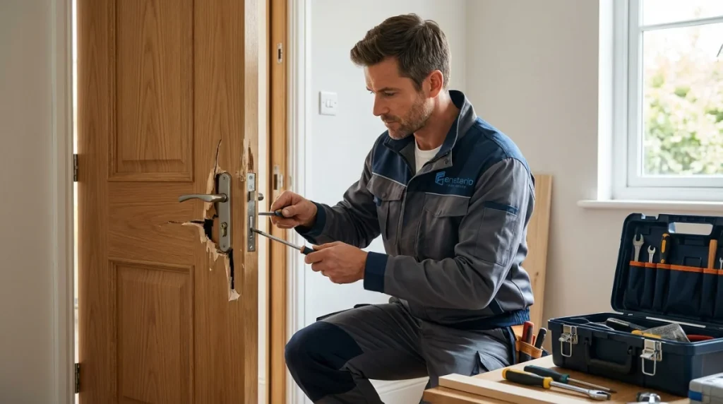 Einbruchschäden an der Tür reparieren