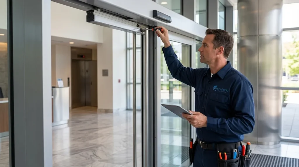 Automatik-Türschließer einstellen