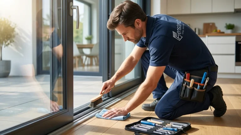 Schiebetür lässt sich schwer öffnen – Schienen reinigen