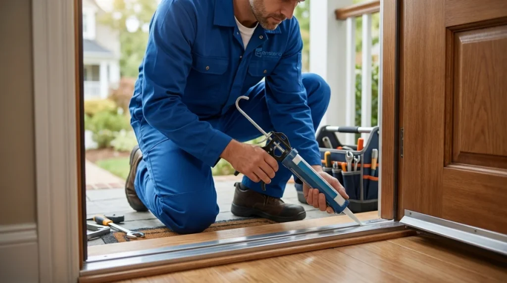 Türschwellen reparieren und abdichten