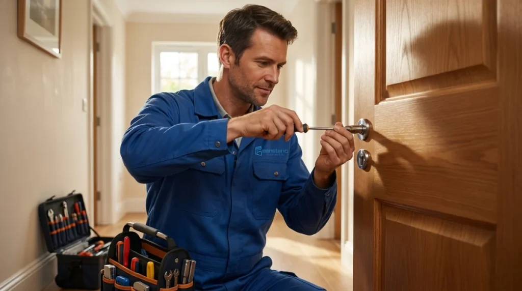 Rosetten an der Tür festschrauben