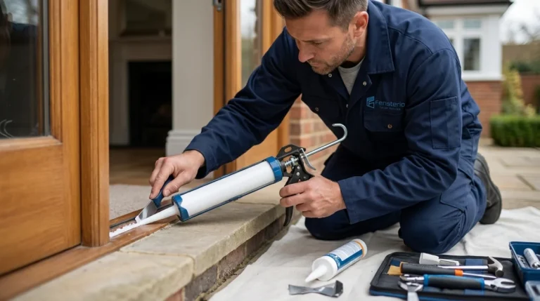 Silikonfugen an der Außentür erneuern